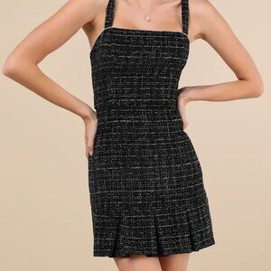 Black Tweed Mini Dress